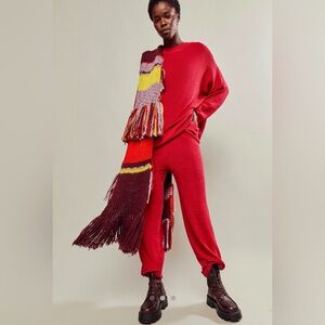 NWT FREE PEOPLE BEACH MALIBU SOLID PANT SURF SET IN PINK SIZE XS